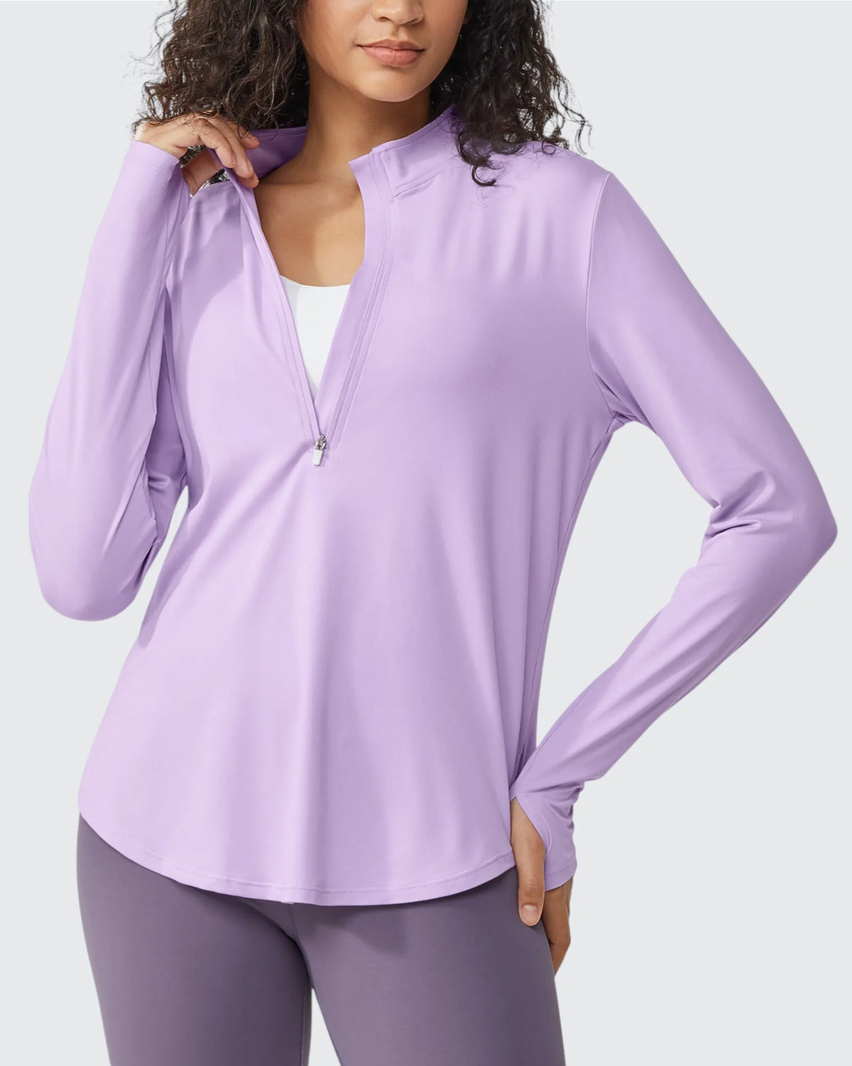 G4Free - Quick Dry High Neck Sun Half Zip Workout Tops -GF23B126KF-XS-GF23B126KA-S-GF23B126KB-M-GF23B126KC-L-GF23B126KD-XL