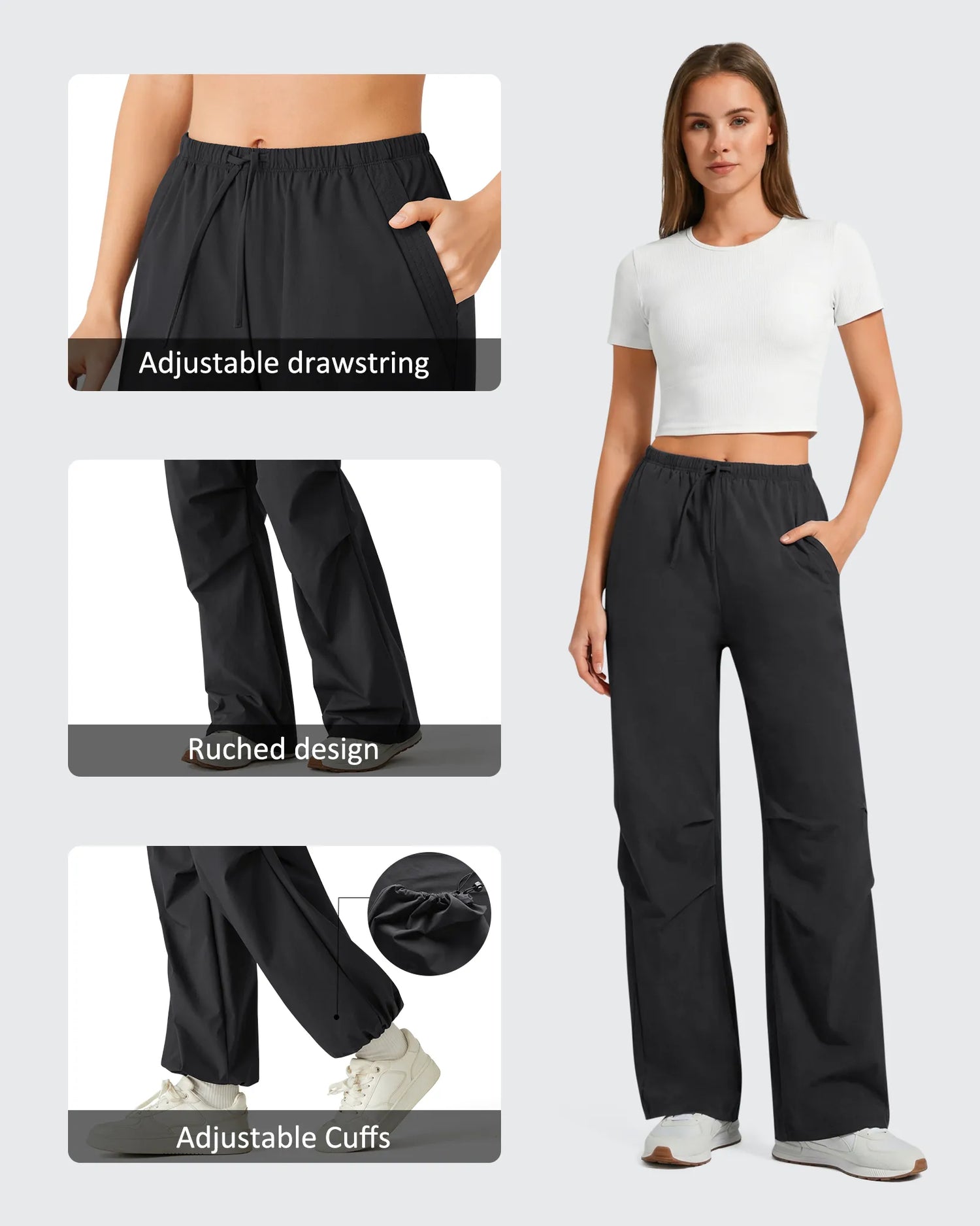 G4Free - Quick Dry UPF 50+ Water Resistant Hiking Parachute Pants -GF26J824A001A-S-GF26J825A001A-S-GF26J826A001A-S-GF26J824A001B-M-GF26J825A001B-M