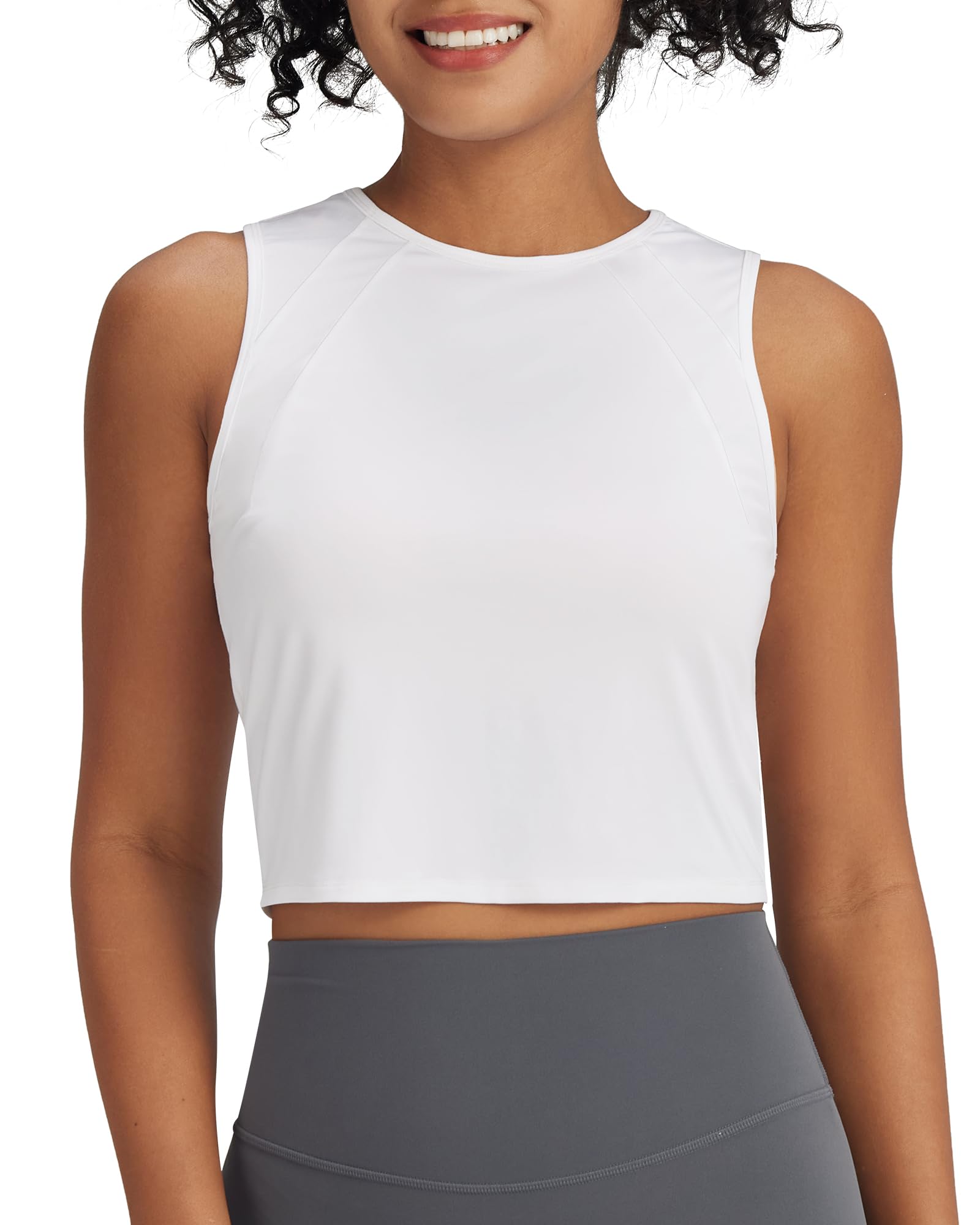 G4Free - Racerback Crop Sleeveless Tank Tops -GF24B223AA-S-GF24B223AB-M-GF24B223AC-L-GF24B223AD-XL-GF24B223AF-XS