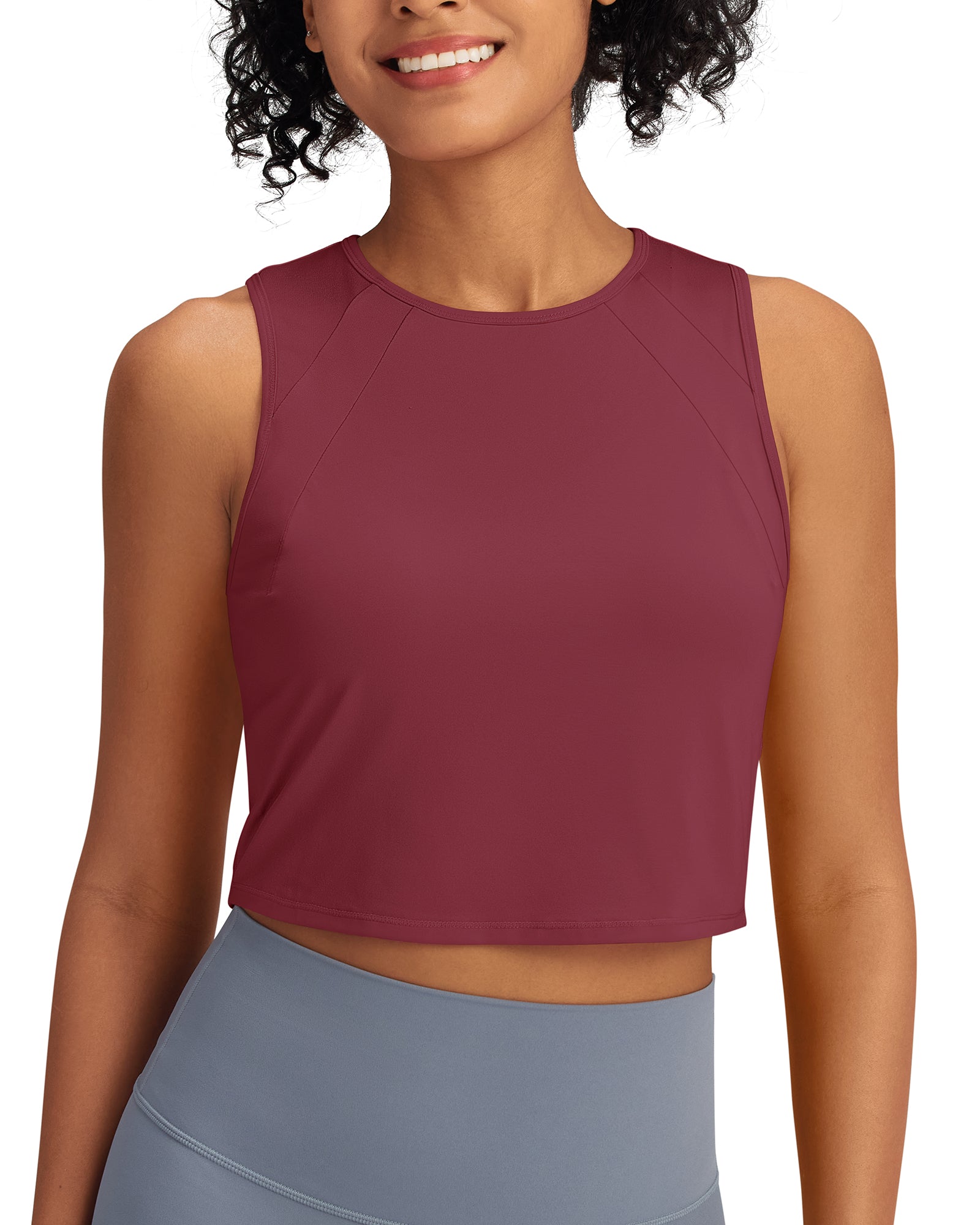 G4Free - Racerback Crop Sleeveless Tank Tops -GF24B223AA-S-GF24B223AB-M-GF24B223AC-L-GF24B223AD-XL-GF24B223AF-XS