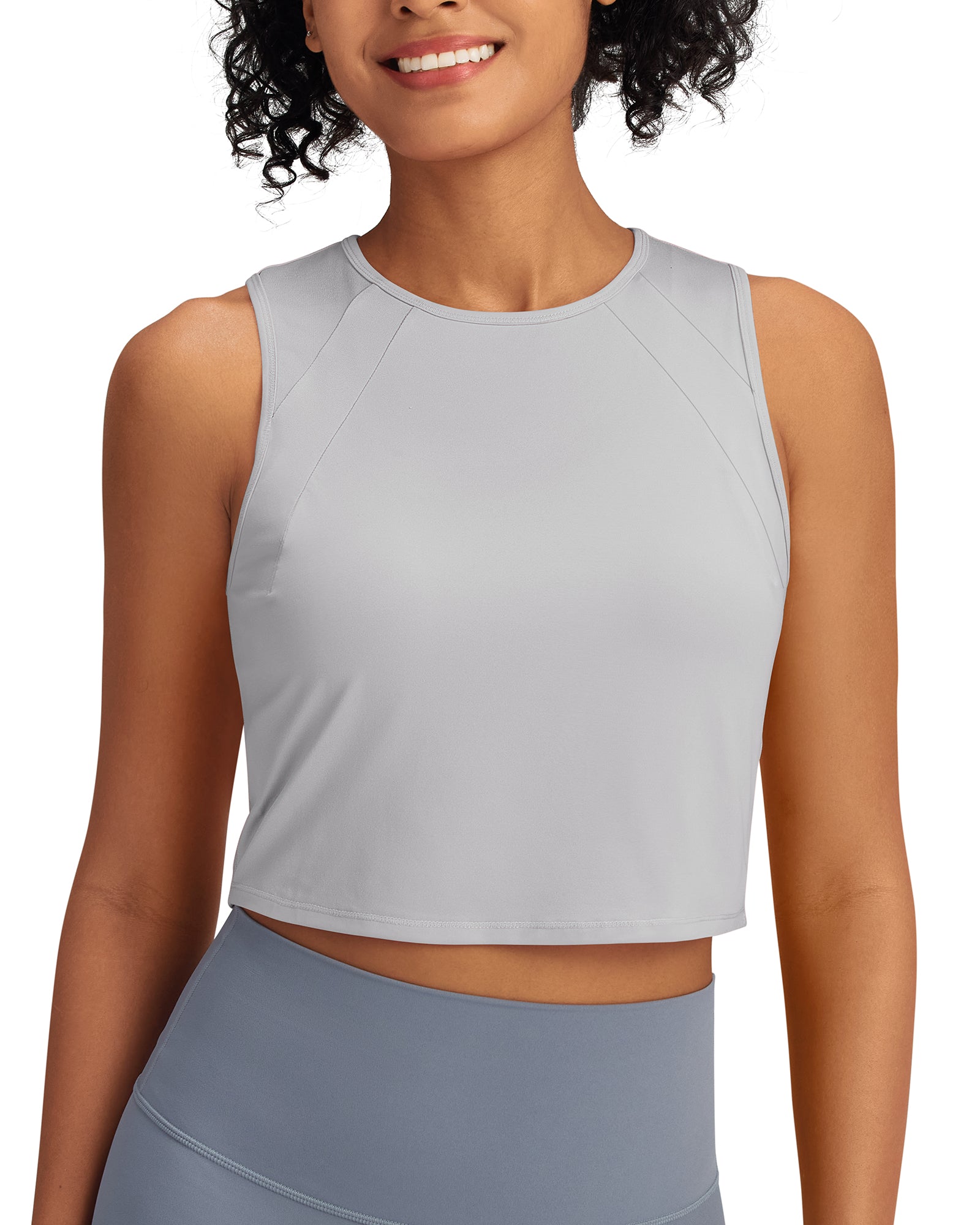 G4Free - Racerback Crop Sleeveless Tank Tops -GF24B223GA-S