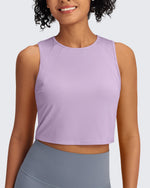 G4Free - Racerback Crop Sleeveless Tank Tops -GF24B223LA-S