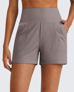 G4Free - Ribbed High-Rise Dressy Casual Shorts -GF25E304AA-S-GF25E304AB-M-GF25E304AC-L-GF25E304AD-XL-GF25E304AE-XXL