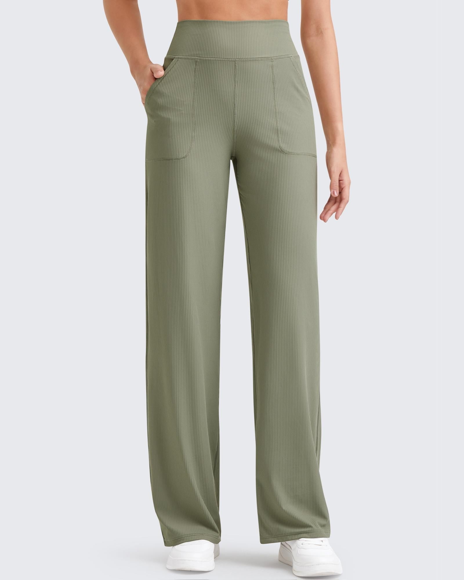 G4Free - Ribbed High-Rise Seamless Work Pants -GF24J315EA-S