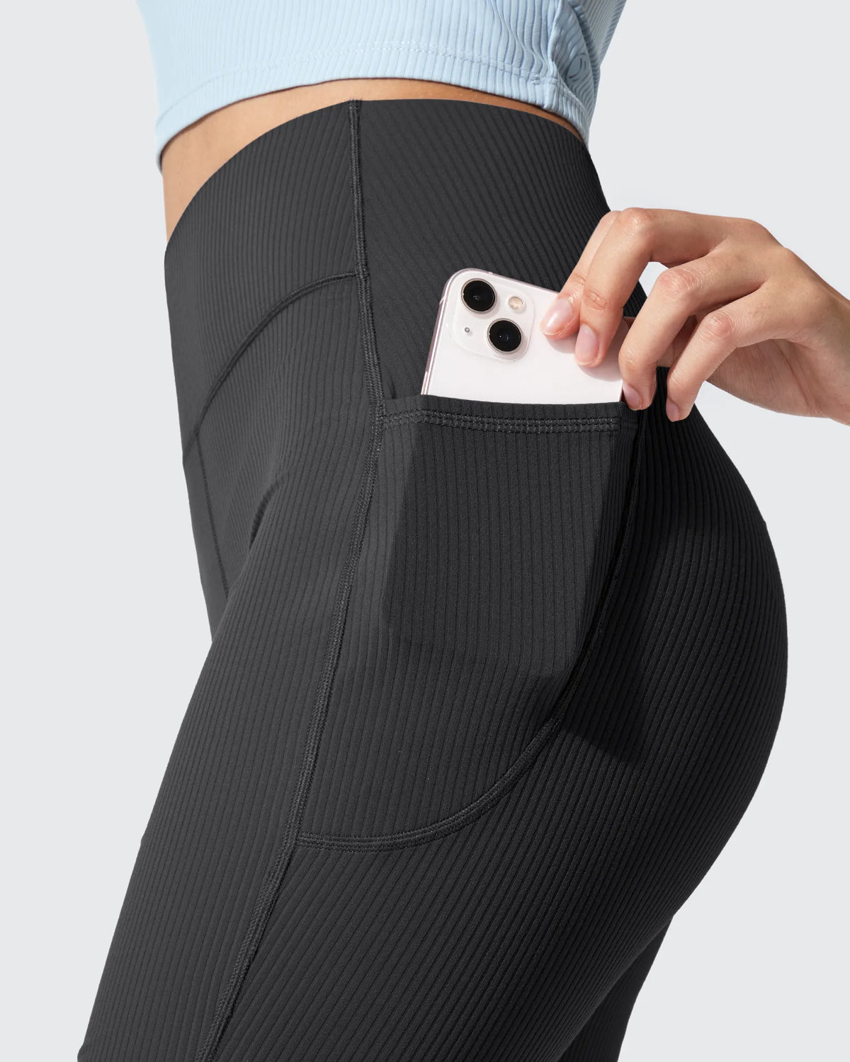 G4Free - Ribbed High Waisted Pockets Bootcut Leggings -GF25A568AA-S-GF25A569AA-S-GF25A570AA-S-GF25A568AB-M-GF25A569AB-M