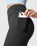 G4Free - Ribbed High Waisted Pockets Bootcut Leggings -GF25A568AA-S-GF25A569AA-S-GF25A570AA-S-GF25A568AB-M-GF25A569AB-M