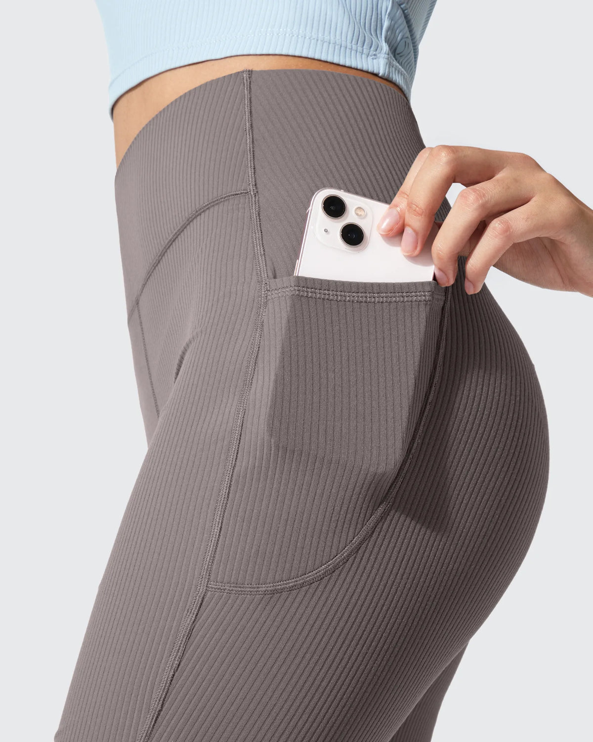 G4Free - Ribbed High Waisted Pockets Bootcut Leggings -GF25A568AA-S-GF25A569AA-S-GF25A570AA-S-GF25A568AB-M-GF25A569AB-M