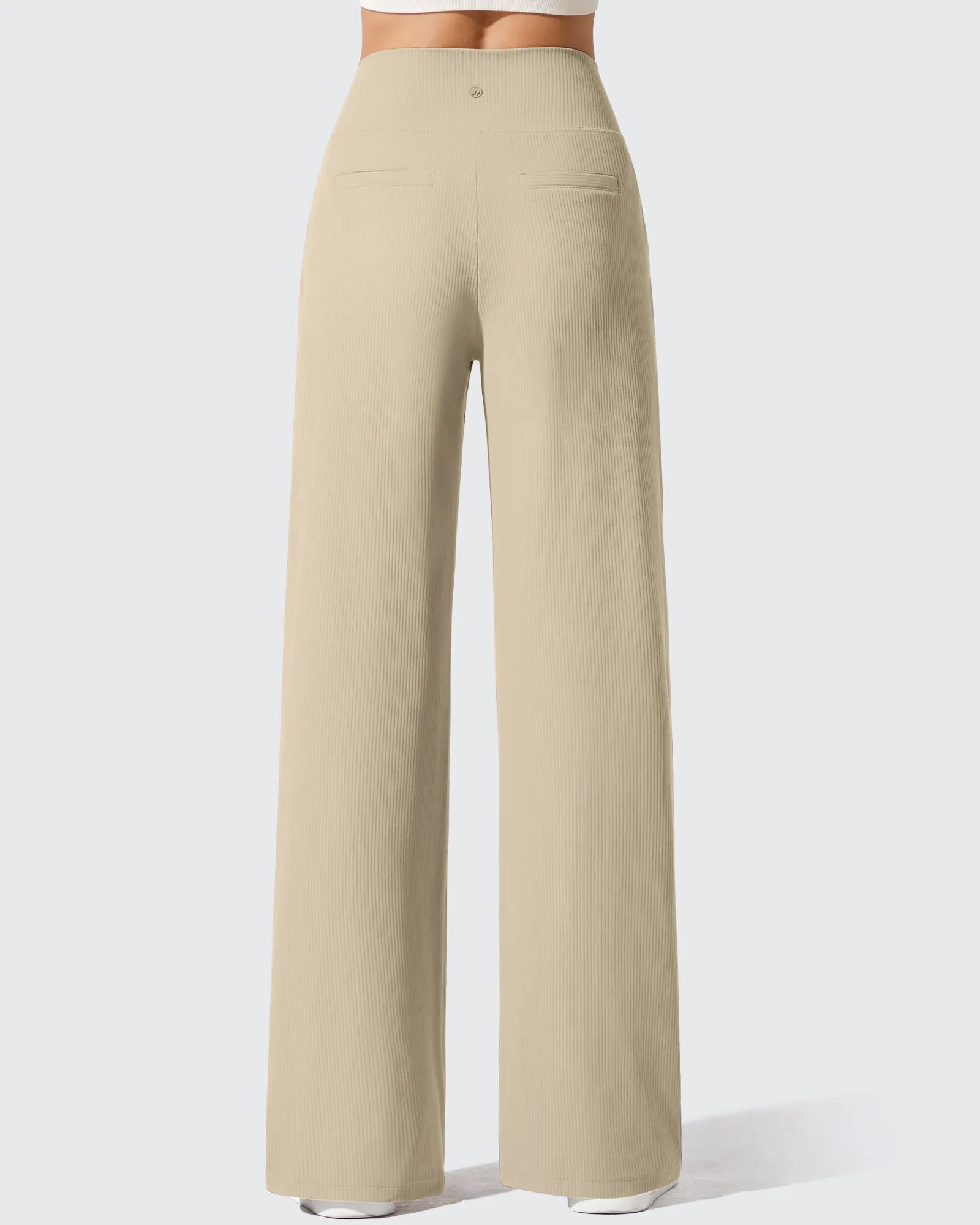 G4Free - Ribbed Knit High Waist Wide Leg Yoga Pants -GF25J650AA-S-GF25J650AB-M-GF25J650AC-L-GF25J650AD-XL-GF25J650AE-XXL