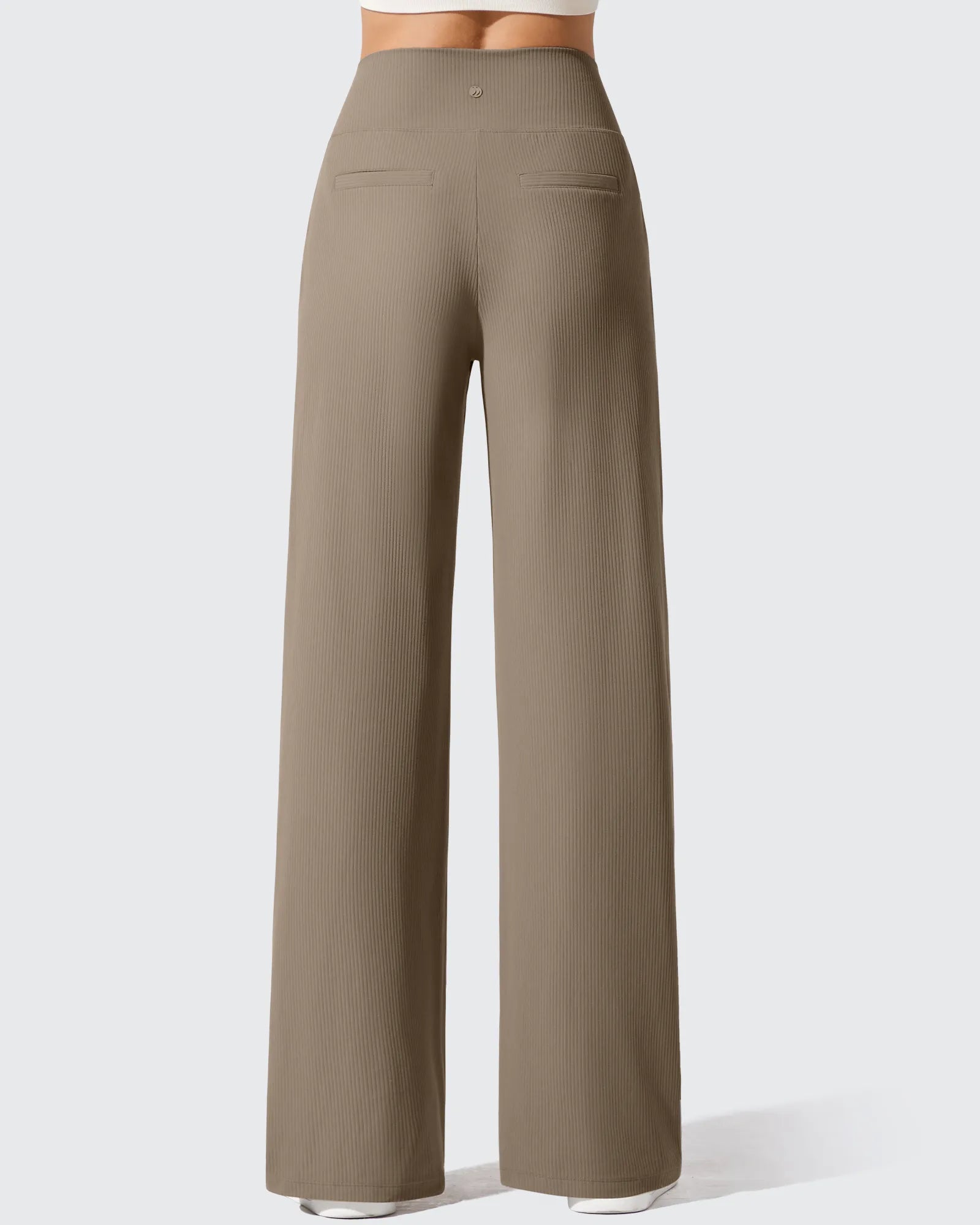 G4Free - Ribbed Knit High Waist Wide Leg Yoga Pants -GF25J650AA-S-GF25J650AB-M-GF25J650AC-L-GF25J650AD-XL-GF25J650AE-XXL