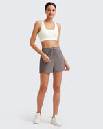 G4Free - Ribbed Mid-Rise Drawstring Shorts -GF25E318AA-S-GF25E318AB-M-GF25E318AC-L-GF25E318AD-XL-GF25E318AE-XXL