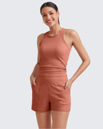 G4Free - Ribbed Mid-Rise Seamless Work Shorts -GF25E314AA-S-GF25E314AB-M-GF25E314AC-L-GF25E314AD-XL-GF25E314AE-XXL