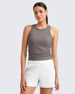 G4Free - Ribbed Slim Racerback Athletic Tanks -GF25B327CA-S