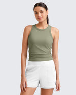 G4Free - Ribbed Slim Racerback Athletic Tanks -GF25B327GA-S
