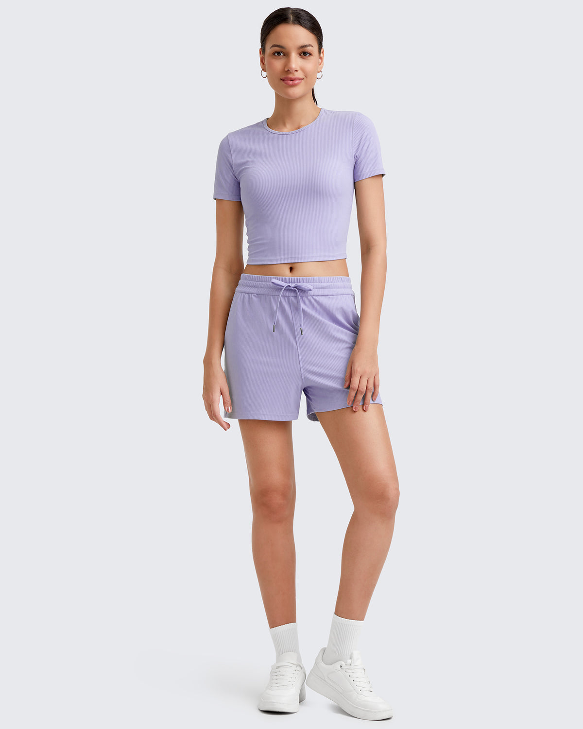 G4Free - Ribbed Slim Workout Crop Short Sleeve -GF25K320CA-S-GF25K320CB-M-GF25K320CC-L-GF25K320CD-XL-GF25K320CF-XS