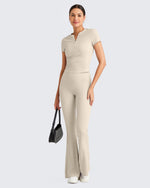 G4Free - Ribbed Tummy Control Flare Yoga Pants -GF25A407AA-S-GF25A408AA-S-GF25A409AA-S-GF25A407AB-M-GF25A408AB-M