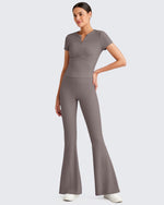 G4Free - Ribbed Tummy Control Flare Yoga Pants -GF25A407AA-S-GF25A408AA-S-GF25A409AA-S-GF25A407AB-M-GF25A408AB-M