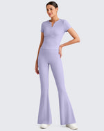 G4Free - Ribbed Tummy Control Flare Yoga Pants -GF25A407AA-S-GF25A408AA-S-GF25A409AA-S-GF25A407AB-M-GF25A408AB-M