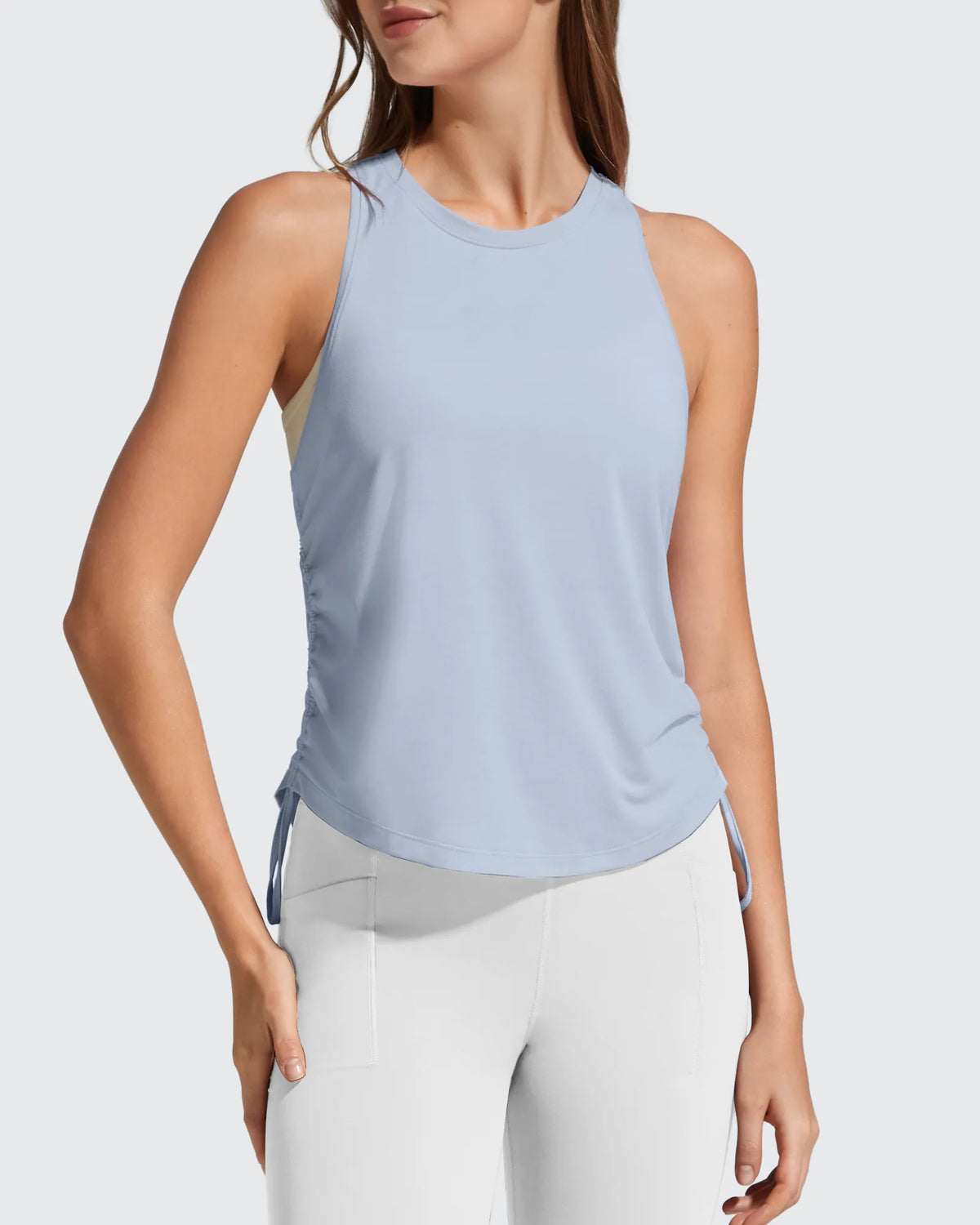 G4Free - Ruch Side High Neck Racerback Muscle Tank Tops -GF26L878I002F-XS-GF26L878I002A-S-GF26L878I002B-M-GF26L878I002C-L-GF26L878I002D-XL