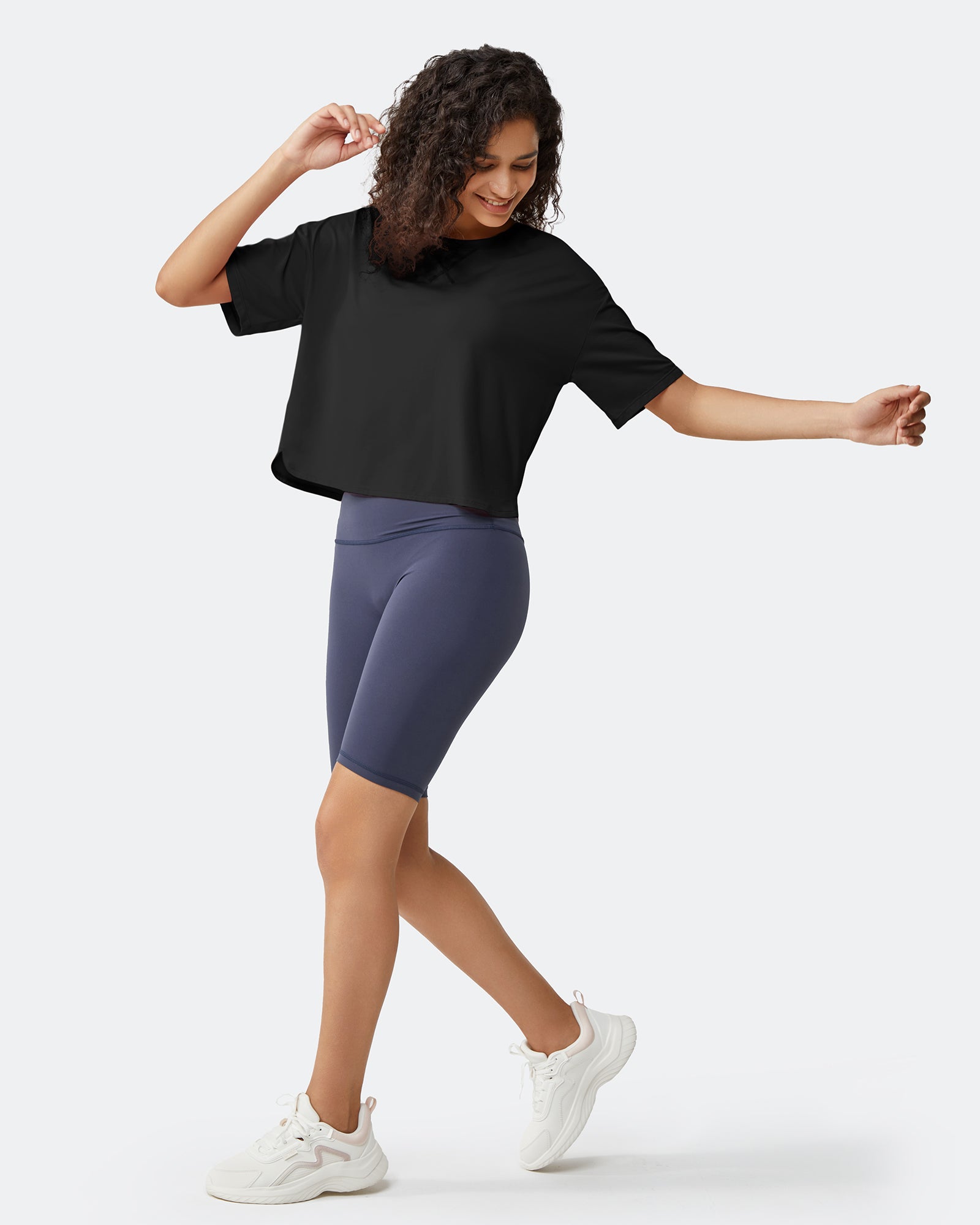 G4Free - Scoop Neck Short Sleeve Workout Crop Tops -GF24B199BA-S-GF24B199BB-M-GF24B199BC-L-GF24B199BD-XL-GF24B199BE-XXL