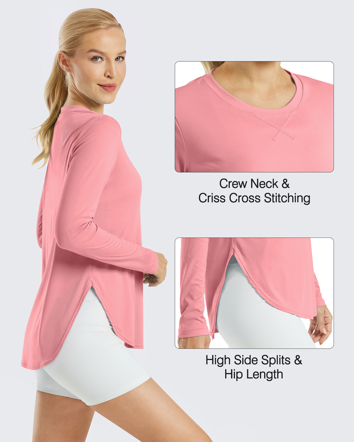 G4Free - Scoop Neck UV Sun Workout Long Sleeve -GF21B003BA-S-GF21B003BB-M-GF21B003BC-L-GF21B003BD-XL-GF21B003BE-XXL