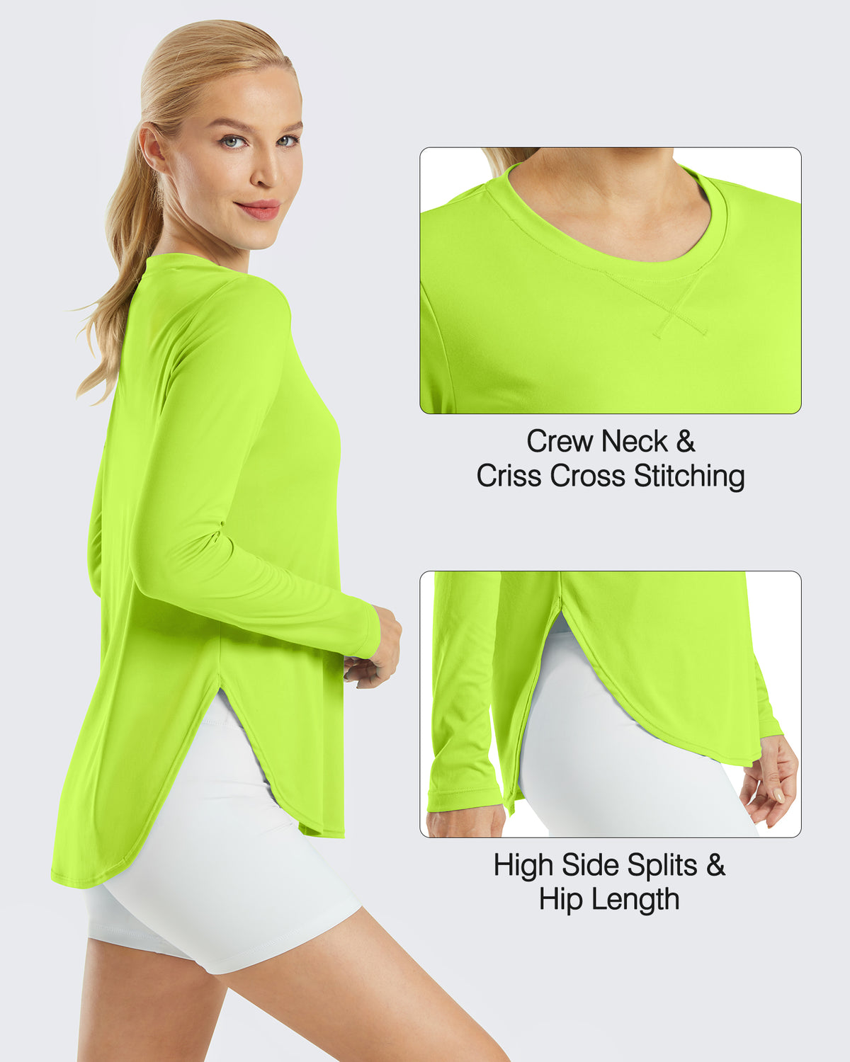 G4Free - Scoop Neck UV Sun Workout Long Sleeve -GF21B003BA-S-GF21B003BB-M-GF21B003BC-L-GF21B003BD-XL-GF21B003BE-XXL