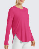 G4Free - Scoop Neck UV Sun Workout Long Sleeve -GF21B003JA-S
