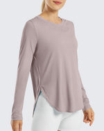 G4Free - Scoop Neck UV Sun Workout Long Sleeve Tops -GF21B003UA-S