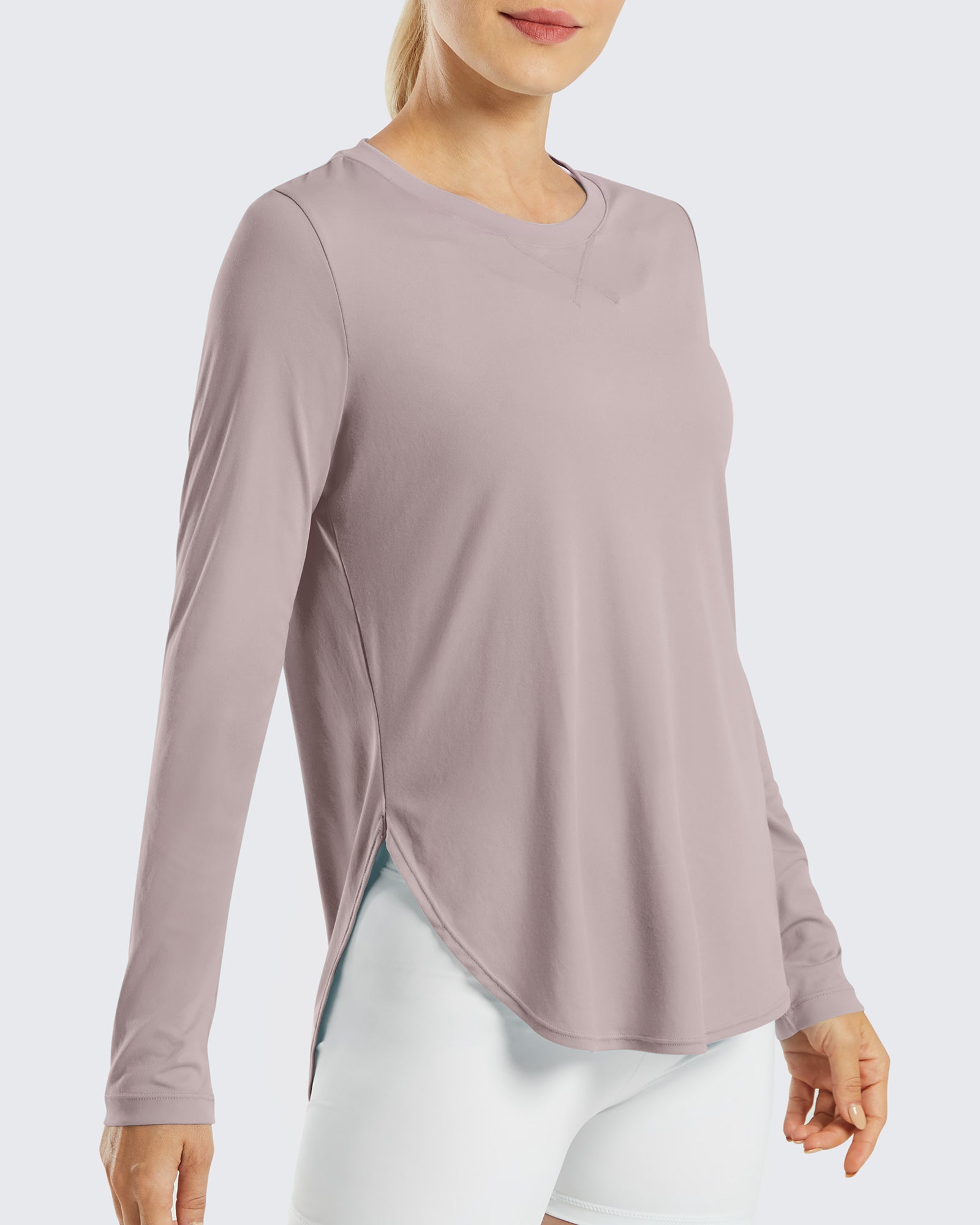 G4Free - Scoop Neck UV Sun Workout Long Sleeve Tops -GF21B003UA-S