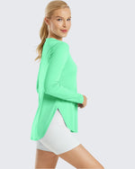 G4Free - Scoop Neck UV Sun Workout Long Sleeve Tops -GF21B003UA-S-GF21B003UB-M-GF21B003UC-L-GF21B003UD-XL-GF21B003UE-XXL