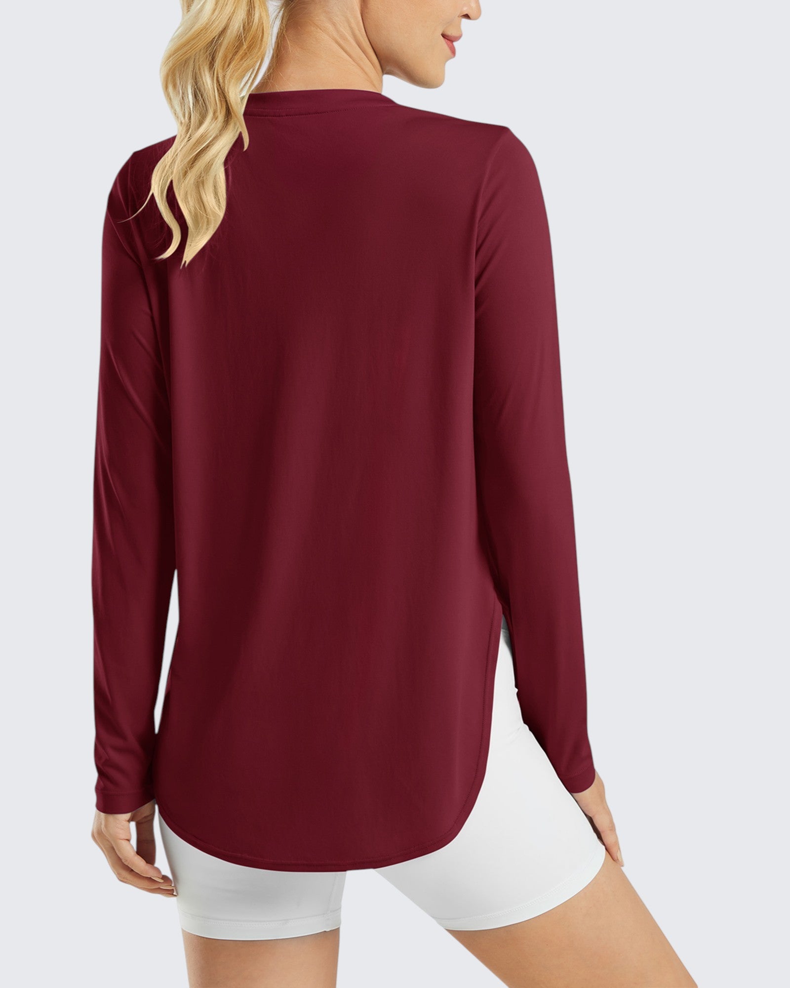 G4Free - Scoop Neck UV Sun Workout Long Sleeve Tops -GF21B003UA-S-GF21B003UB-M-GF21B003UC-L-GF21B003UD-XL-GF21B003UE-XXL