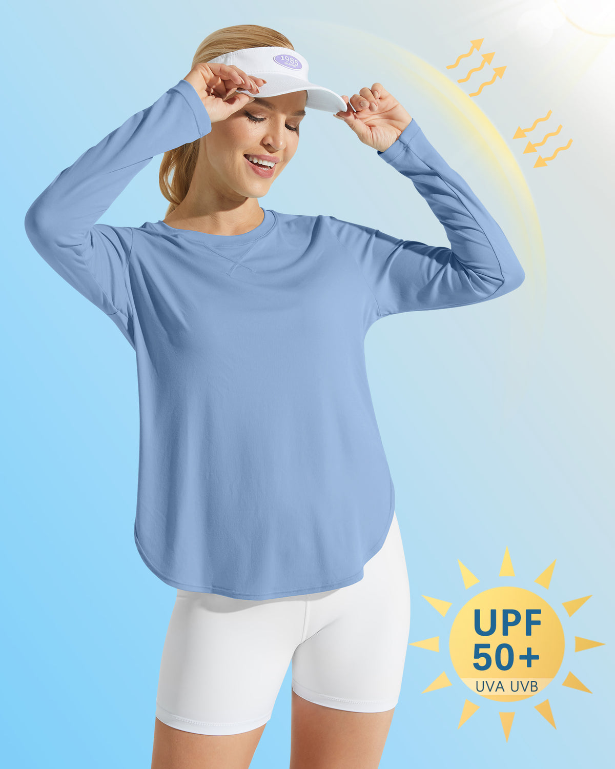 G4Free - Scoop Neck UV Sun Workout Long Sleeve Tops -GF21B003UA-S-GF21B003UB-M-GF21B003UC-L-GF21B003UD-XL-GF21B003UE-XXL