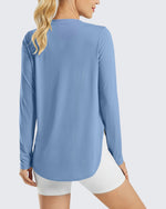 G4Free - Scoop Neck UV Sun Workout Long Sleeve Tops -GF21B003UA-S-GF21B003UB-M-GF21B003UC-L-GF21B003UD-XL-GF21B003UE-XXL