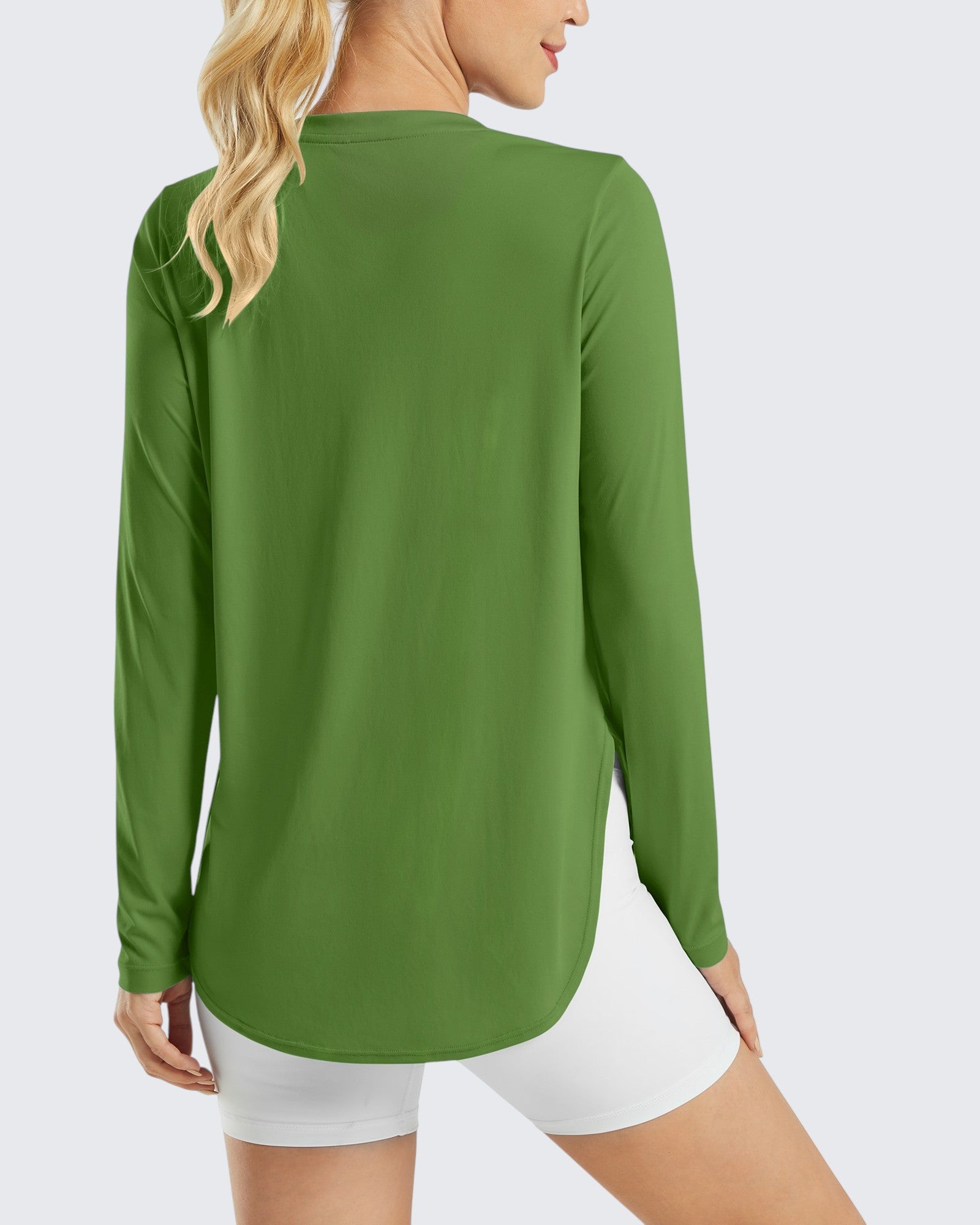 G4Free - Scoop Neck UV Sun Workout Long Sleeve Tops -GF21B003UA-S-GF21B003UB-M-GF21B003UC-L-GF21B003UD-XL-GF21B003UE-XXL