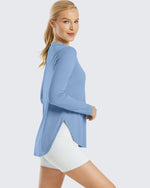 G4Free - Scoop Neck UV Sun Workout Long Sleeve Tops -GF21B003UA-S-GF21B003UB-M-GF21B003UC-L-GF21B003UD-XL-GF21B003UE-XXL