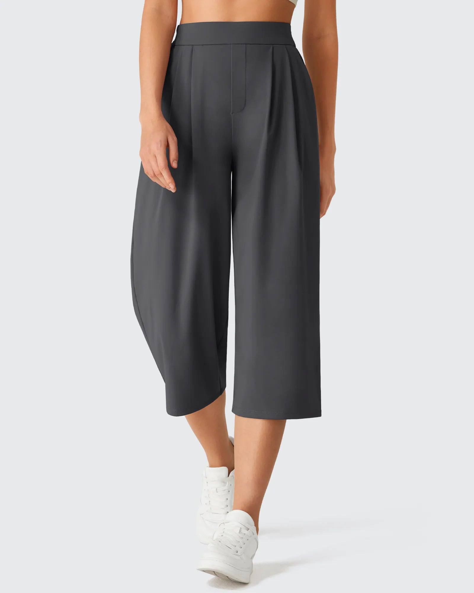 G4Free - ShiftReady Elastic Waist Wide Leg Capri Pants 18'' -GF26J897C001F-XS