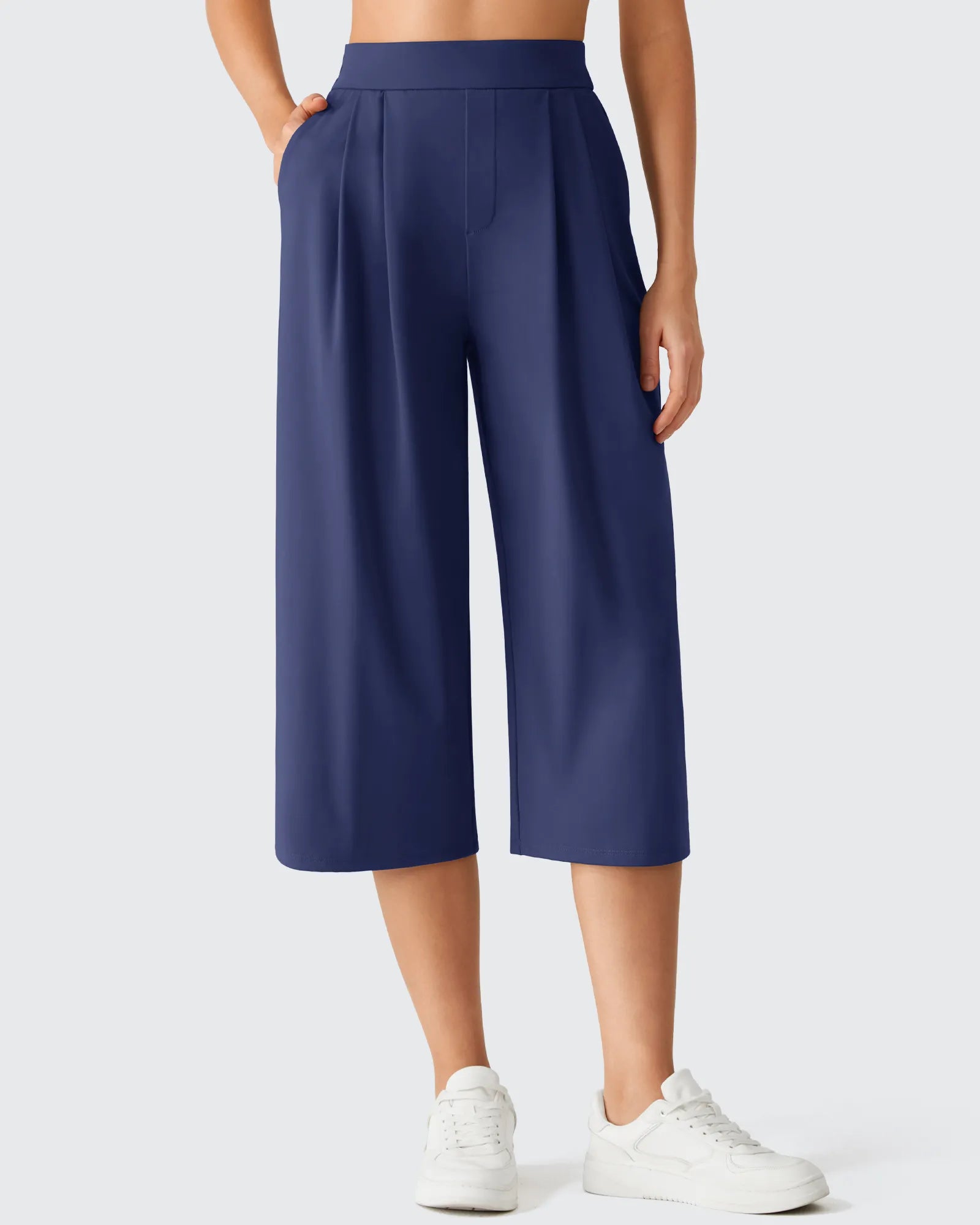 G4Free - ShiftReady Elastic Waist Wide Leg Capri Pants 18'' -GF26J897C007F-XS-GF26J897C007A-S-GF26J897C007B-M-GF26J897C007C-L-GF26J897C007D-XL