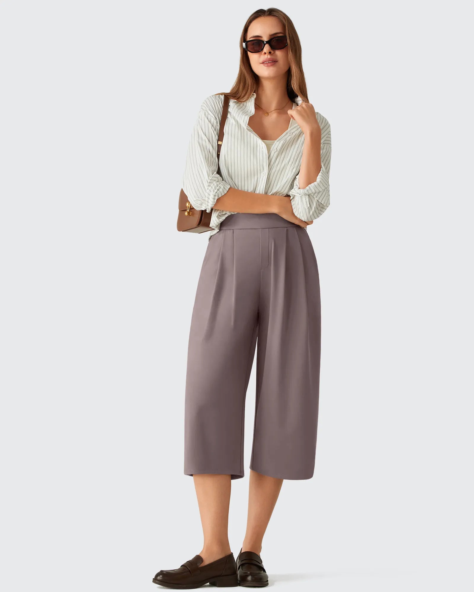 G4Free - ShiftReady Elastic Waist Wide Leg Capri Pants 18'' -GF26J897C007F-XS-GF26J897C007A-S-GF26J897C007B-M-GF26J897C007C-L-GF26J897C007D-XL
