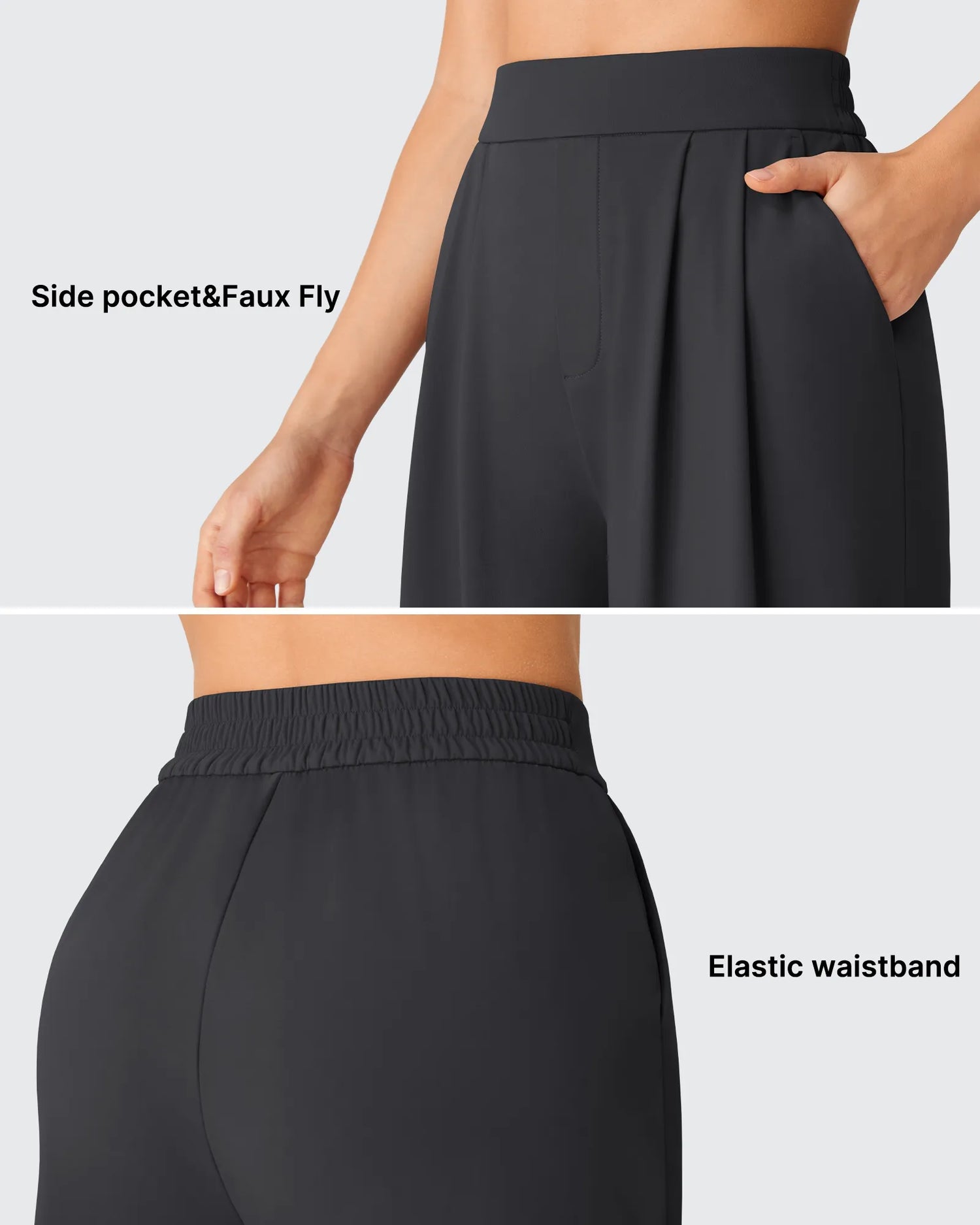 G4Free - ShiftReady Elastic Waist Wide Leg Capri Pants 18'' -GF26J897C007F-XS-GF26J897C007A-S-GF26J897C007B-M-GF26J897C007C-L-GF26J897C007D-XL