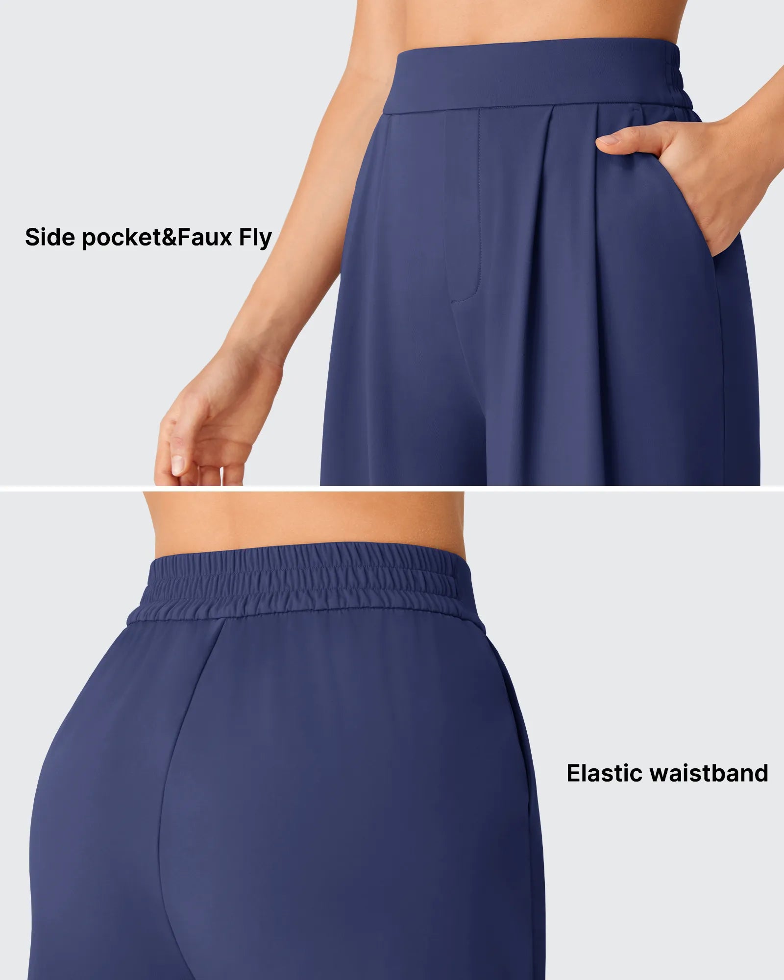 G4Free - ShiftReady Elastic Waist Wide Leg Capri Pants 18'' -GF26J897C007F-XS-GF26J897C007A-S-GF26J897C007B-M-GF26J897C007C-L-GF26J897C007D-XL