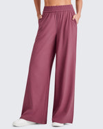 G4Free - ShiftReady Elastic Waistband Wide Leg Work Trousers -GF25J377DA-S