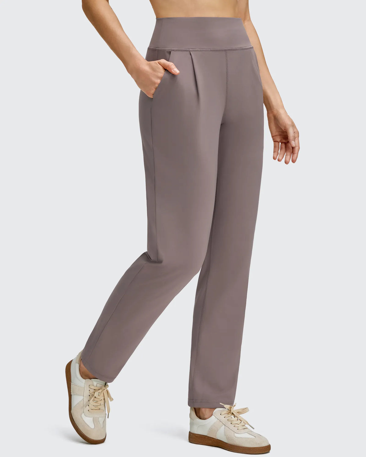 G4Free - ShiftReady Front Pleated Ankle Tapered High Waist Trousers -GF25D637AA-S