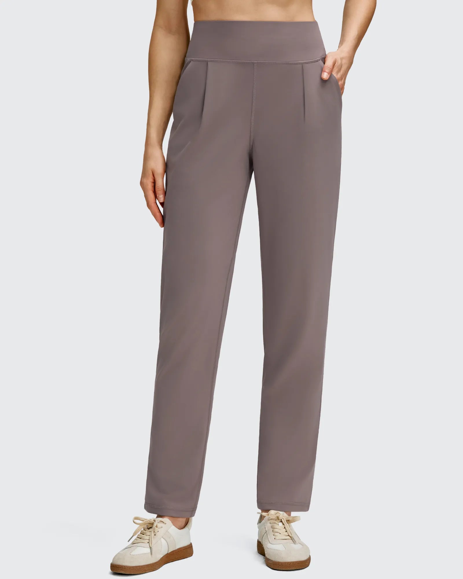 G4Free - ShiftReady Front Pleated Ankle Tapered High Waist Trousers -GF25D637AA-S-GF25D638AA-S-GF25D639AA-S-GF25D637AB-M-GF25D638AB-M