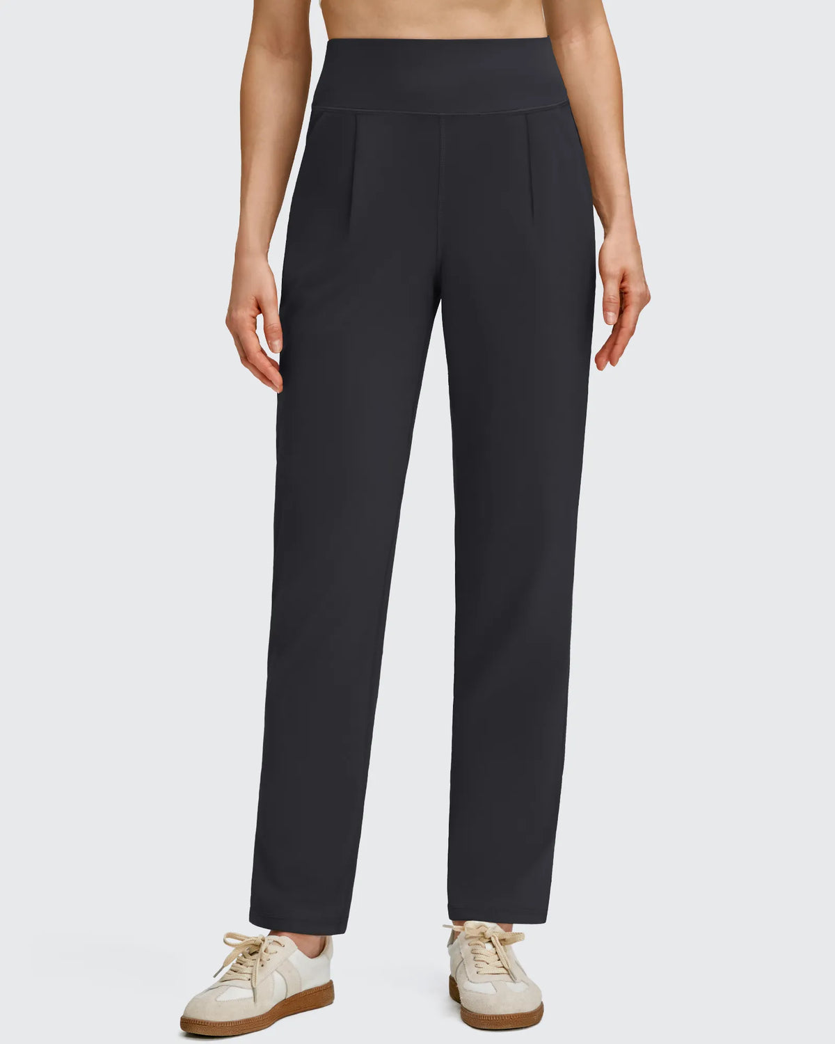 G4Free - ShiftReady Front Pleated Ankle Tapered High Waist Trousers -GF25D637AA-S-GF25D638AA-S-GF25D639AA-S-GF25D637AB-M-GF25D638AB-M