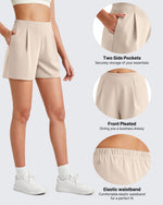 G4Free - ShiftReady High-Rise Pleated Work Shorts 5'' -GF25E395FA-S-GF25E395FB-M-GF25E395FC-L-GF25E395FD-XL-GF25E395FE-XXL