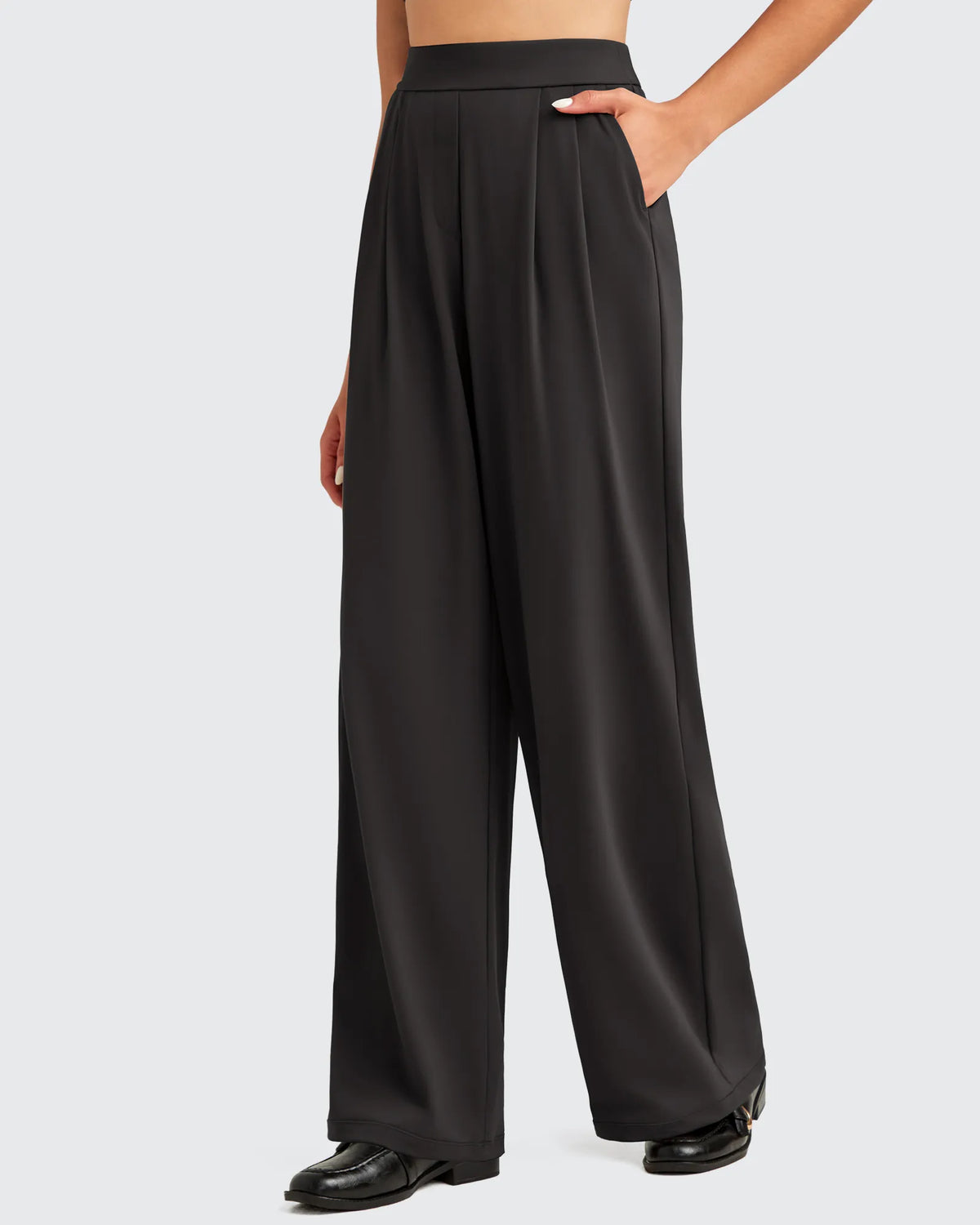 high waisted stretch dress pants Wide Leg Yoga - Women’s Work Trousers Kids Spring Summer Clothes