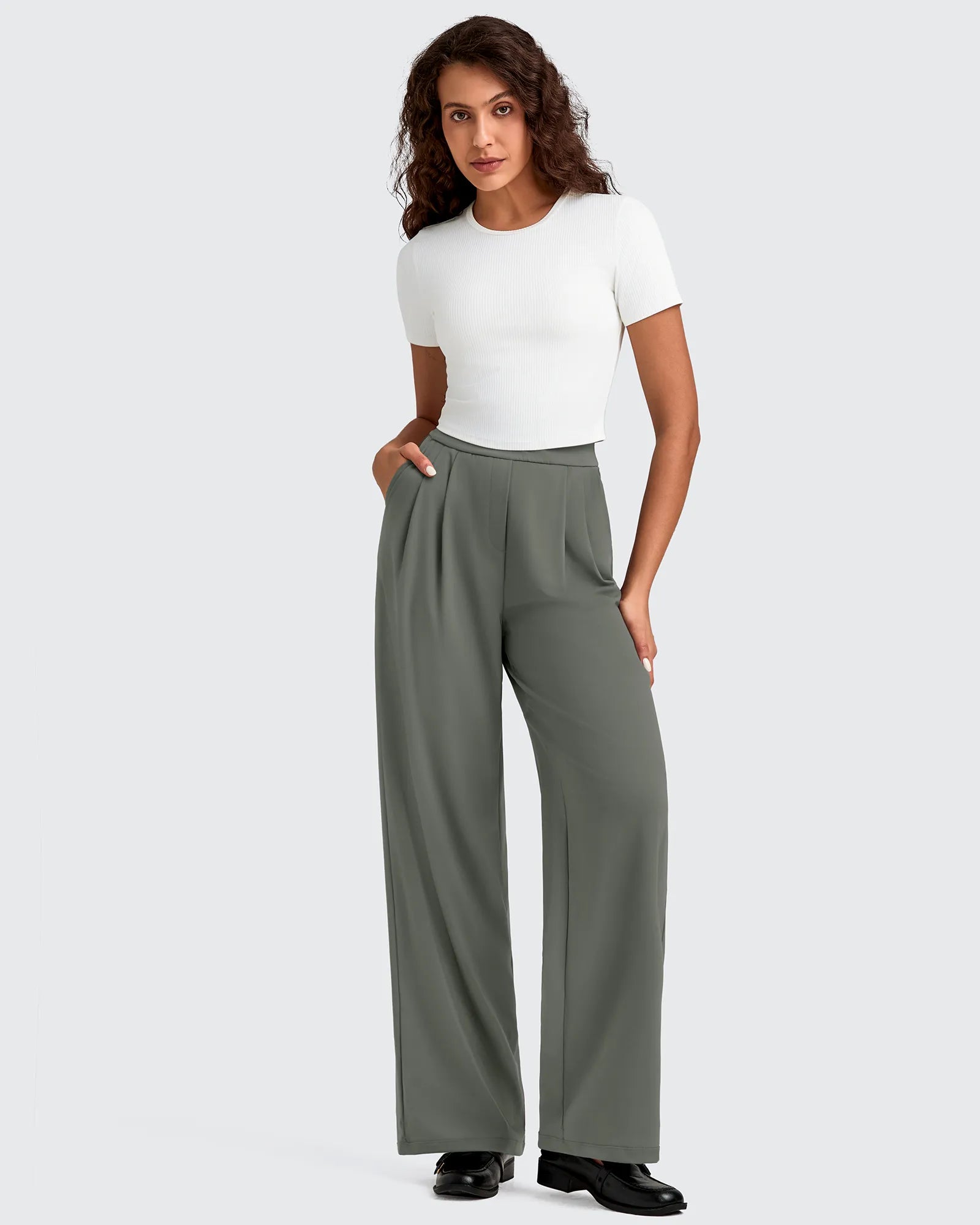 G4Free - ShiftReady High Waisted Dressy Casual Trousers -GF25J513AA-S-GF25J514AA-S-GF25J515AA-S-GF25J513AB-M-GF25J514AB-M