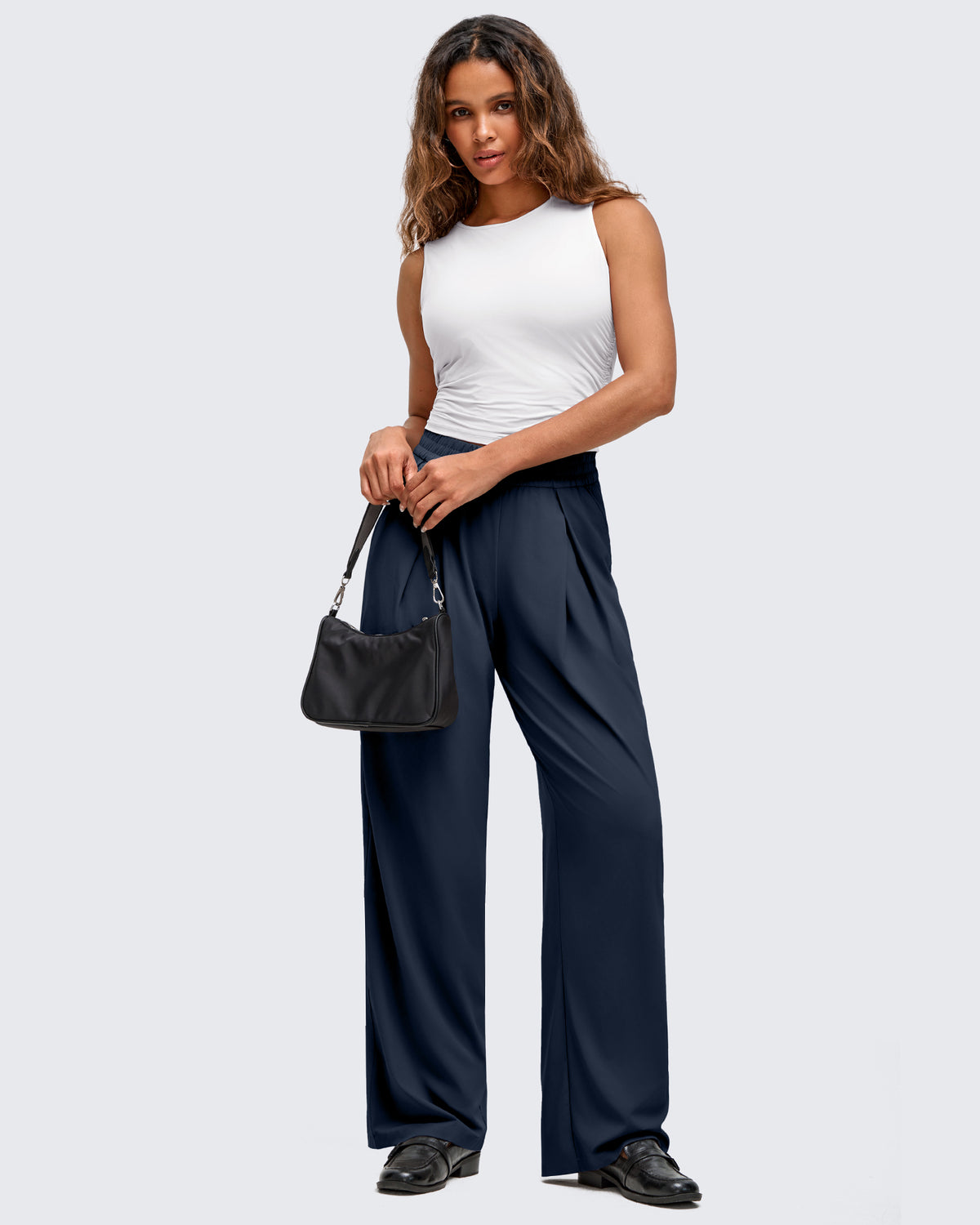 G4Free - ShiftReady Lightweight Front Pleat Wide Leg Pants -GF25J353DA-S-GF25J354DA-S-GF25J355DA-S-GF25J353DB-M-GF25J354DB-M