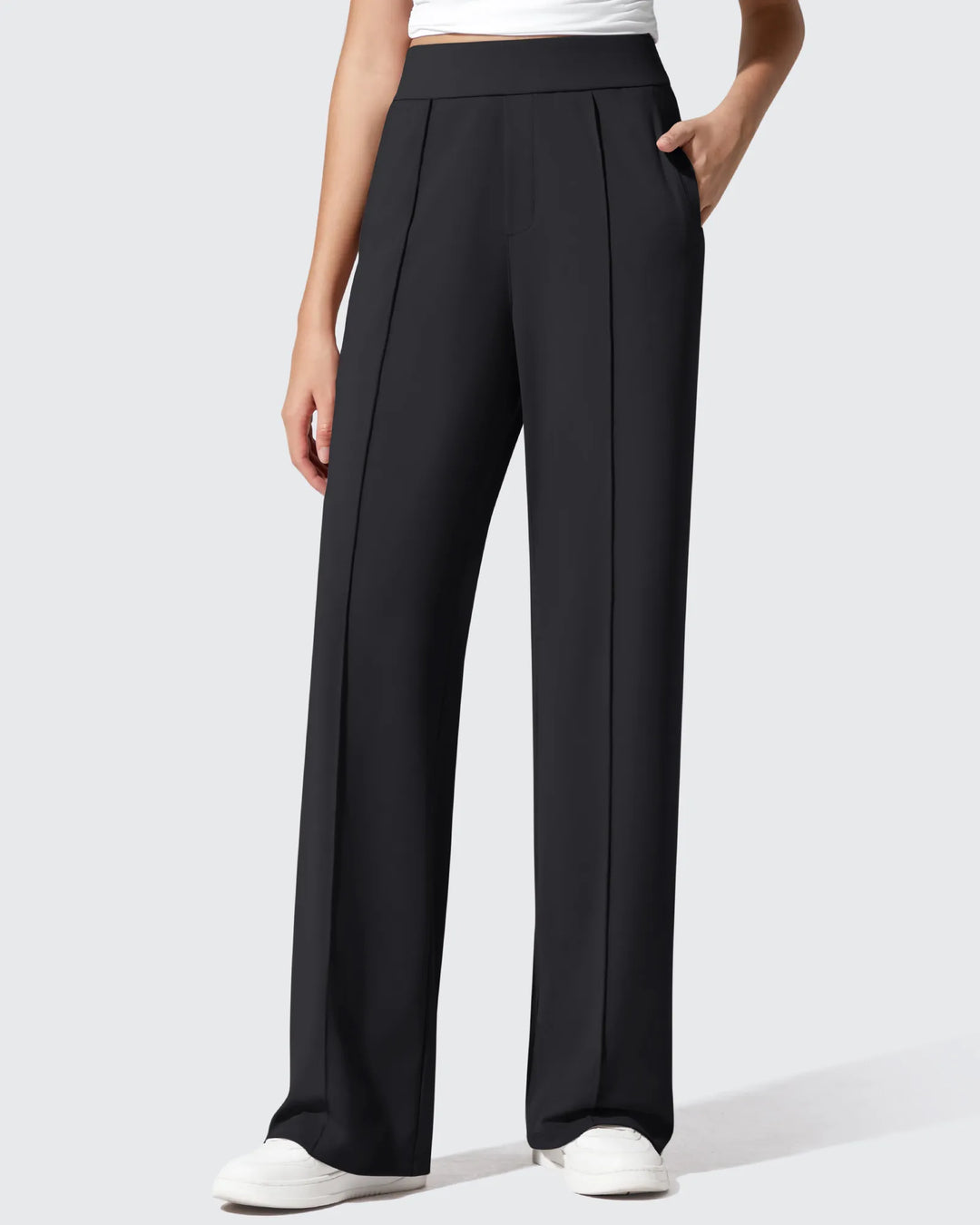 ShiftReady Pockets Elastic Band Wide Leg Work Pants