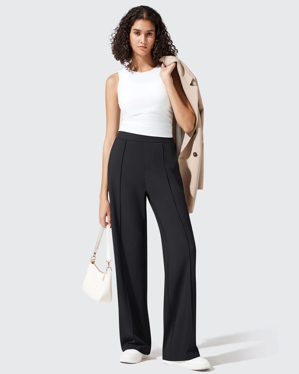 G4Free - ShiftReady Pockets Elastic Band Wide Leg Work Pants -GF25J691AA-S-GF25J692AA-S-GF25J693AA-S-GF25J691AB-M-GF25J692AB-M