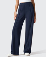 G4Free - ShiftReady Pockets Elastic Band Wide Leg Work Pants -GF25J691CA-S